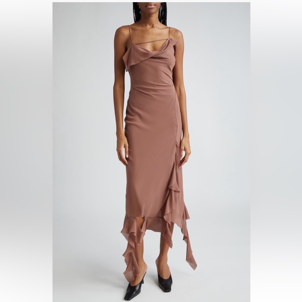 ACNE STUDIOS Brown Ruffle Dress